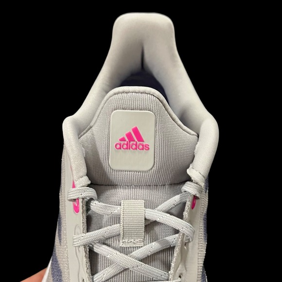 Adidas EQ21 Youth Girls Running Shoes Size 5/ Women's Size 7 Gray Pink Blue - Picture 6 of 12